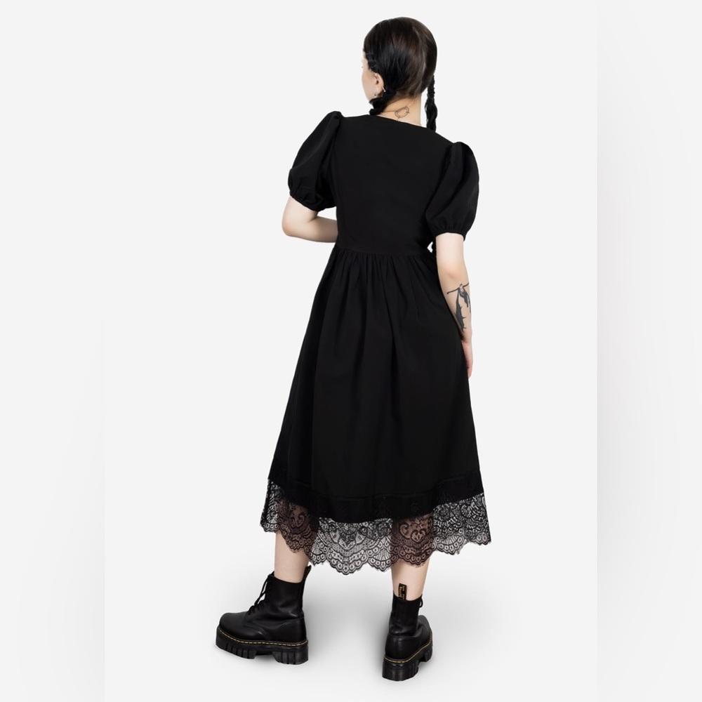 NWT Disturbia Mortuary Lace Button Up Midi Dress Size US 16 / UK 20 - Picture 2 of 13